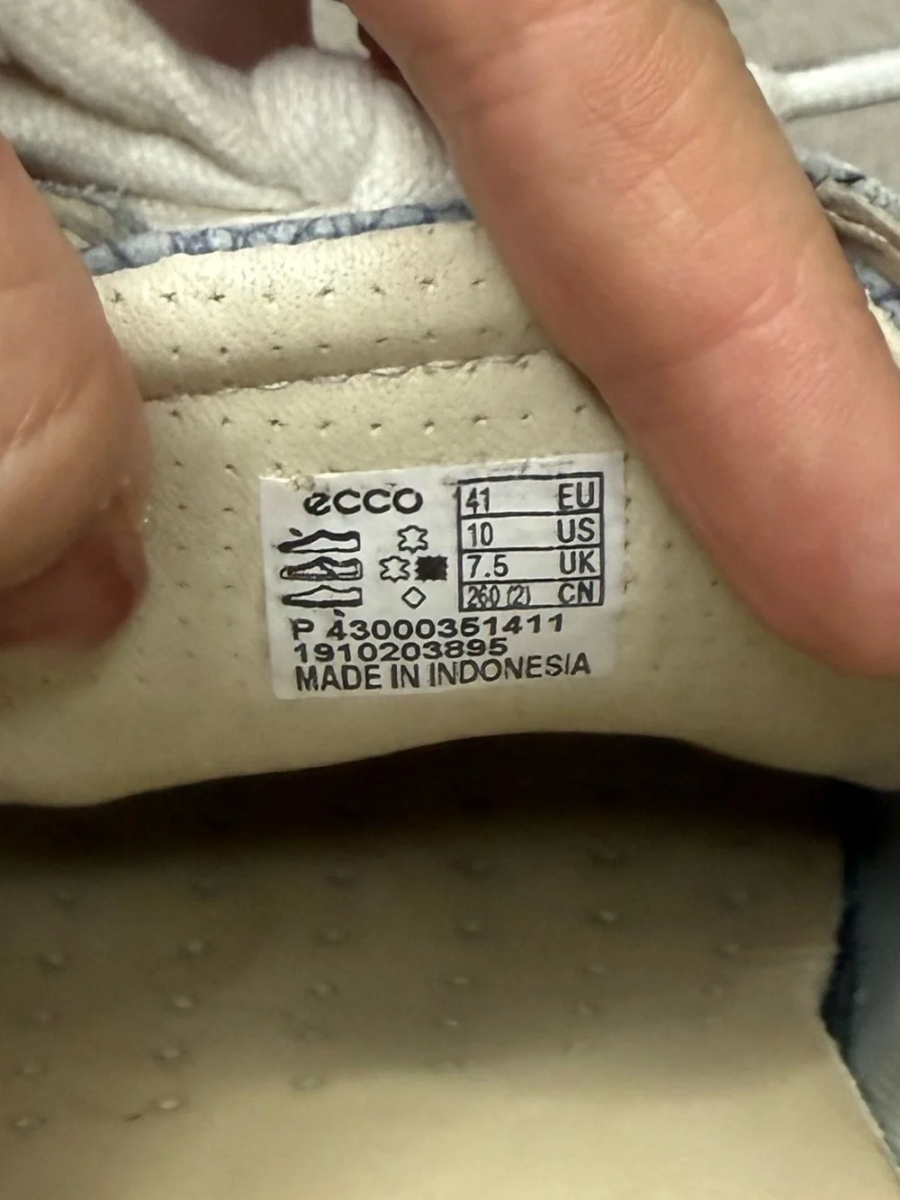 ECCO Soft Nubuck Printed Grey Leather Casual Lace Up Sneakers
